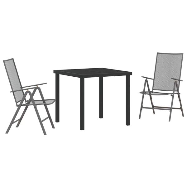 Комплект за хранене в градината 3 pcs Антрацит