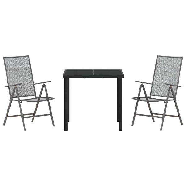 Комплект за хранене в градината 3 pcs Антрацит