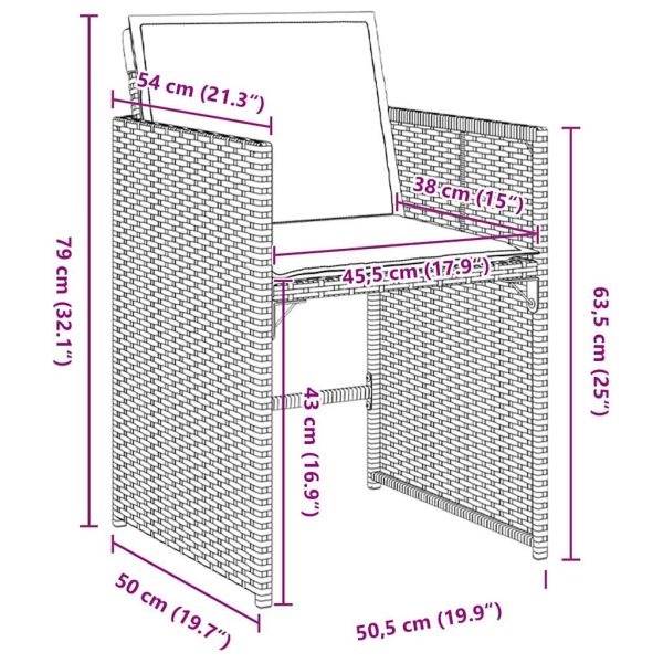 Комплект за хранене в градината 5 pcs Бежово полиратан