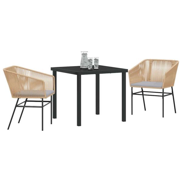 Комплект за хранене в градината с възглавница 3 pcs Кафяво