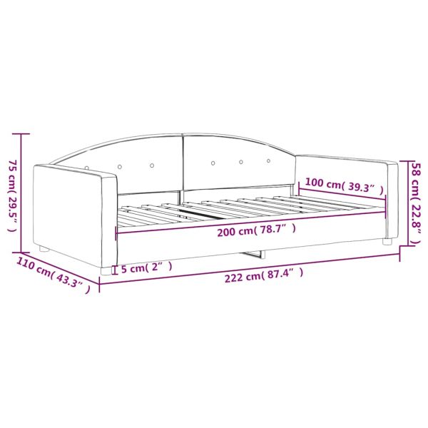 Кушетка, тъмнозелена, 100x200 см, кадифе