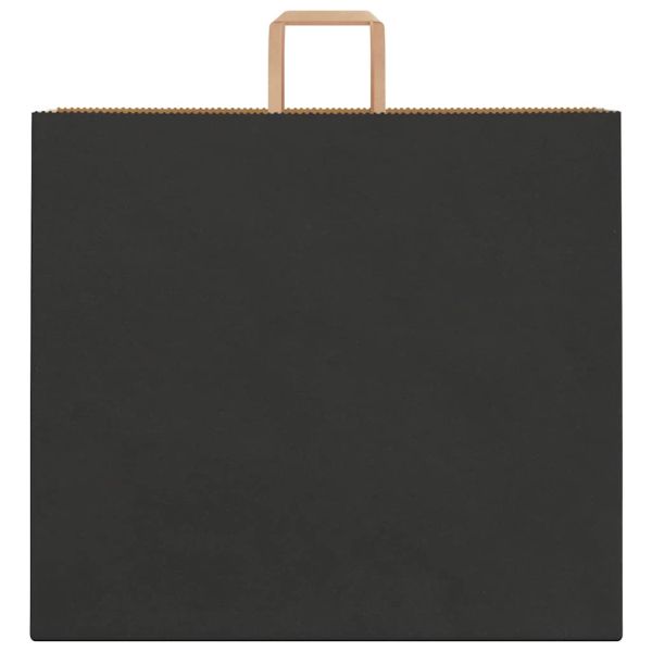 Хартиени торбички 250 бр с дръжки черни 54x15x49 см