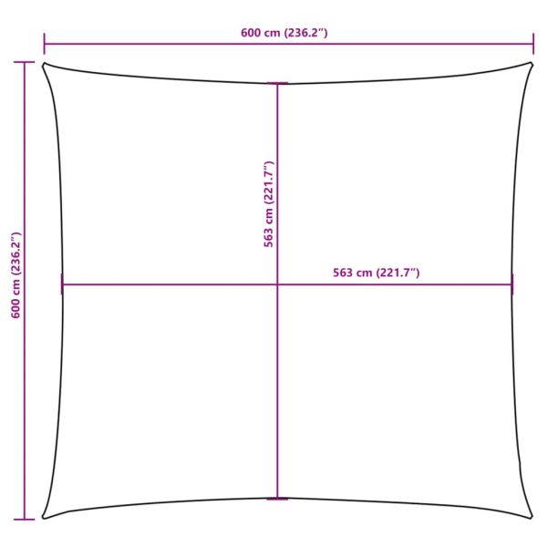 Платно-сенник, Оксфорд текстил, квадратно, 6x6 м, теракота
