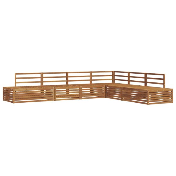 Комплект дивани за открито 6 Брой Естествен