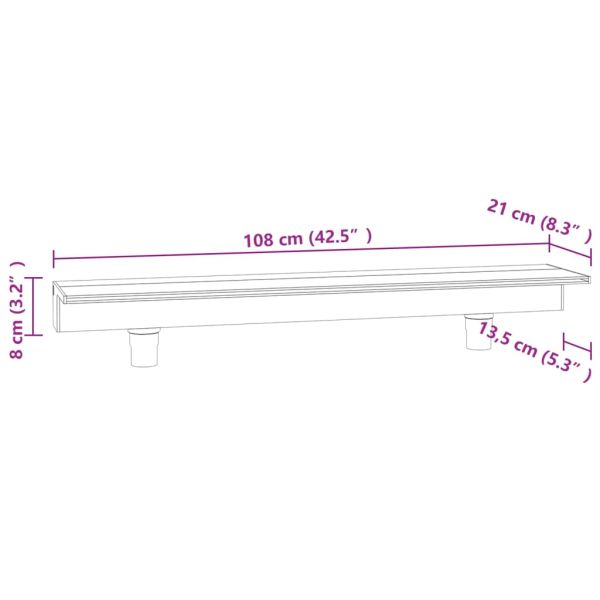 Преливник за водопад с RGB LED, акрил, 108 см