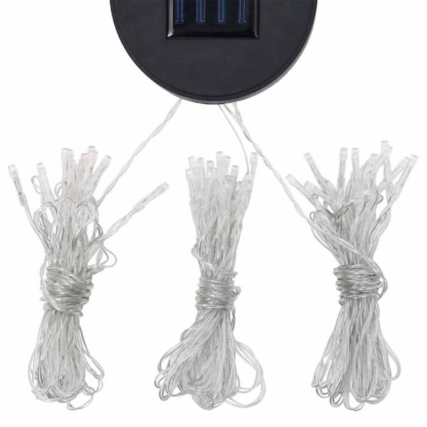 Шатра с LED светещи стрингове, 3х3 м, виненочервена