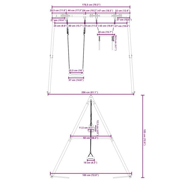 Външен комплект люлка с трапец