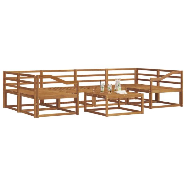 Комплект дивани за открито 7 pcs Естествен