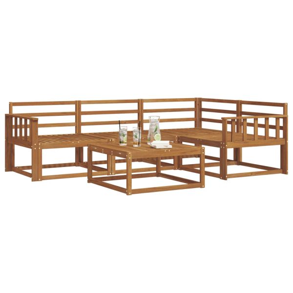 Комплект дивани за открито 5 pcs Естествен