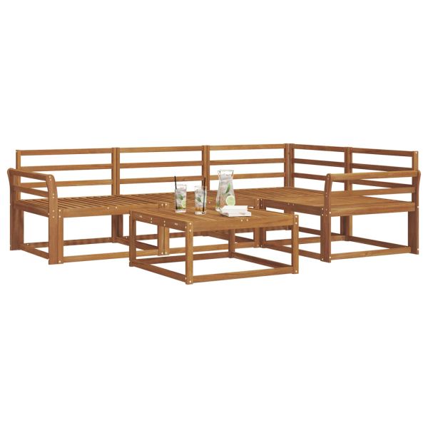 Комплект дивани за открито 5 pcs Естествен