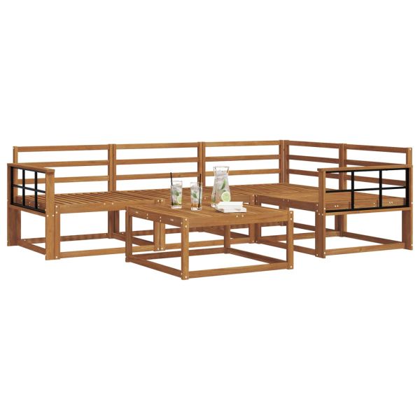 Комплект дивани за открито 5 pcs Естествен