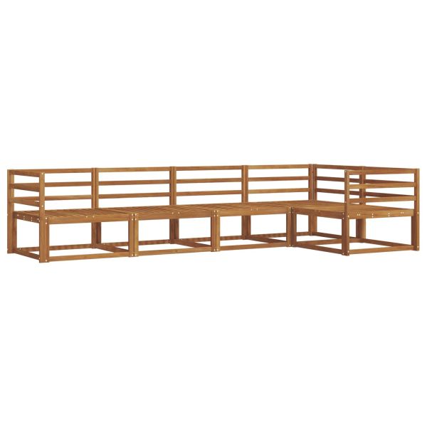 Комплект дивани за открито 5 pcs Натурално