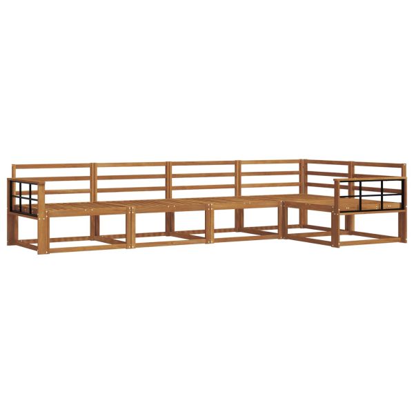 Комплект дивани за открито 5 pcs Натурално