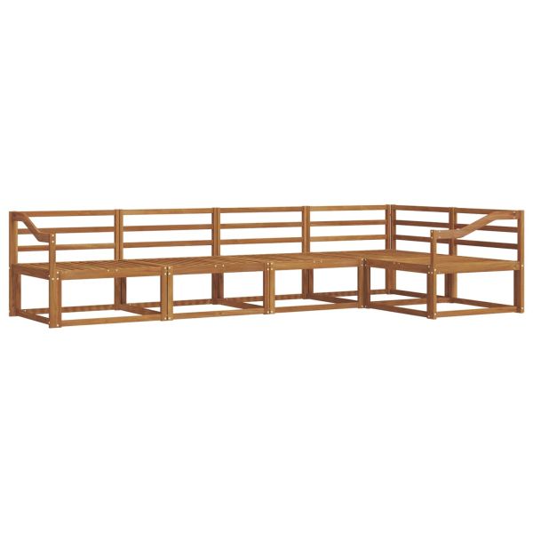 Комплект дивани за открито 5 pcs Натурално