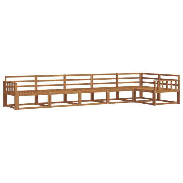 Комплект дивани за открито 6 pcs Натурално
