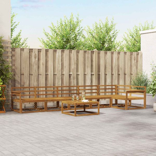 Комплект дивани за открито 7 pcs Естествен