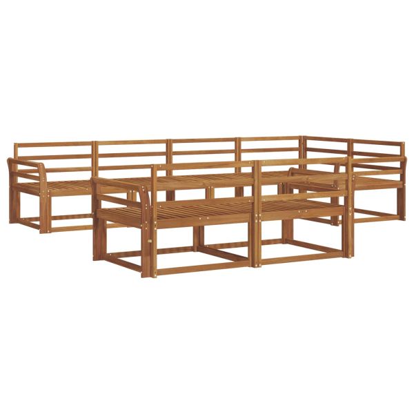 Комплект дивани за открито 7 pcs Натурално