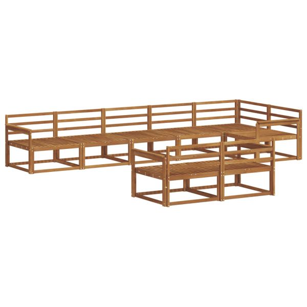 Комплект дивани за открито 8 pcs Естествен