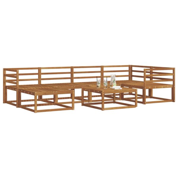 Комплект дивани за открито 7 pcs Естествен