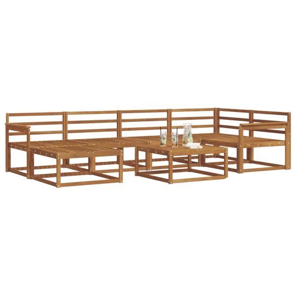 Комплект дивани за открито 7 pcs Естествен