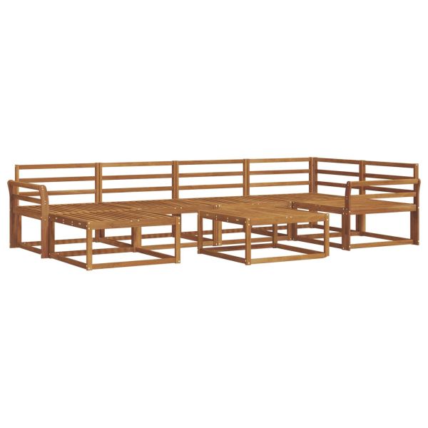Комплект дивани за открито 7 pcs Естествен