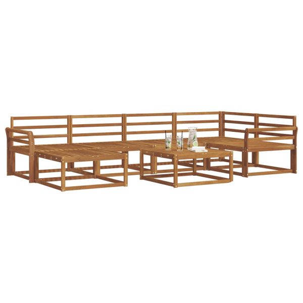 Комплект дивани за открито 7 pcs Естествен