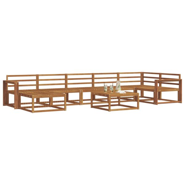 Комплект дивани за открито 8 pcs Естествен