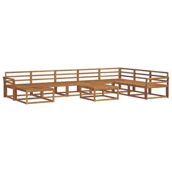 Комплект дивани за открито 9 pcs Естествен