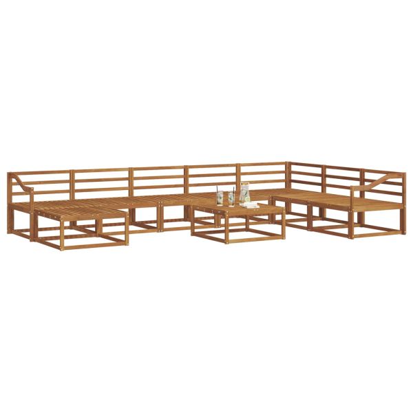 Комплект дивани за открито 9 pcs Естествен