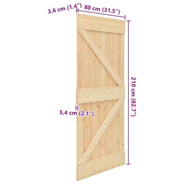 Врата NARVIK 80 x 210 cm Натурално