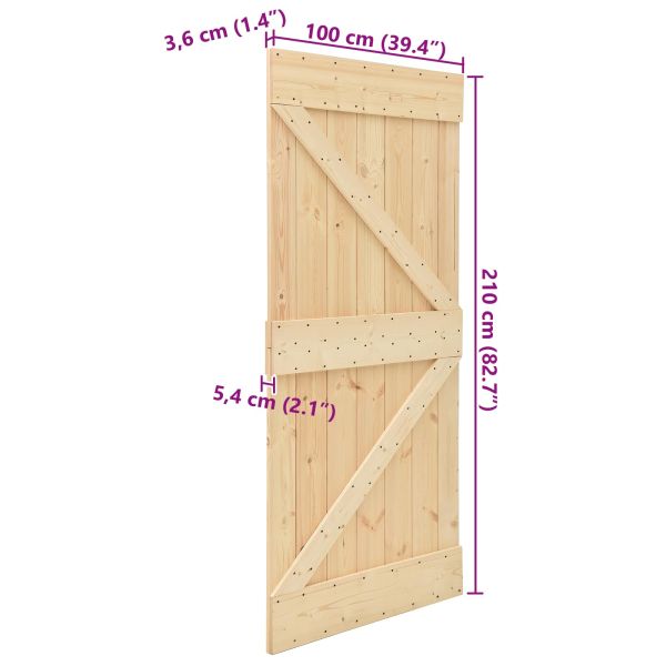 Врата NARVIK 100 x 210 cm Натурално