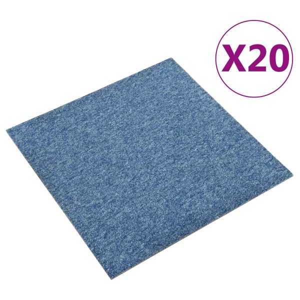 Килим 20 бр. Синьо 50 x 50 cm 100% Полипропилен