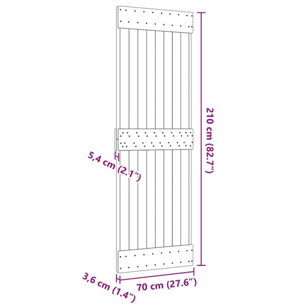 Врата NARVIK 70 x 210 cm Натурално