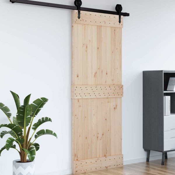 Врата NARVIK Естествен 80 x 210 cm Солидна борова дървесина
