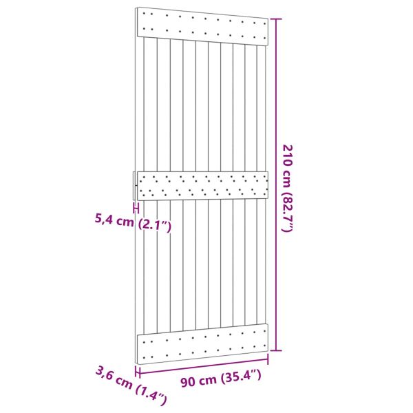 Врата NARVIK 90 x 210 cm Натурално