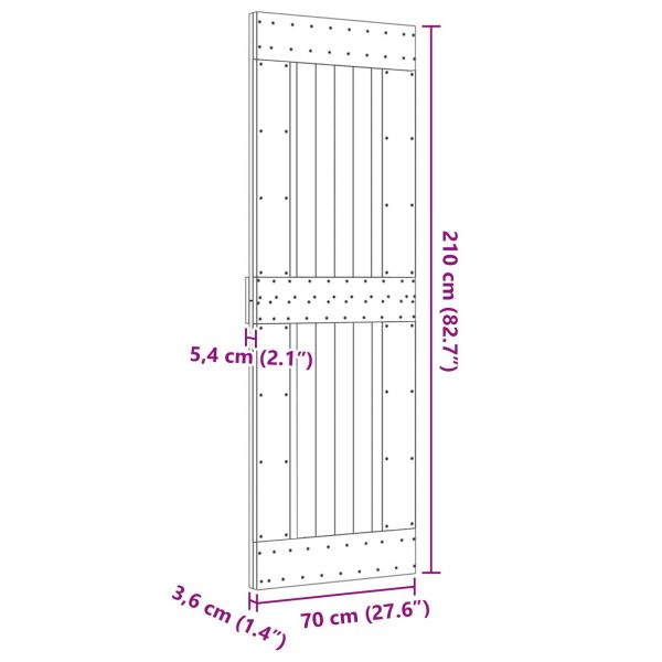 Врата NARVIK 70 x 210 cm Натурално