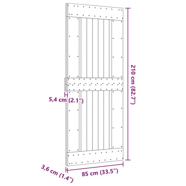 Врата NARVIK 85 x 210 cm Натурално
