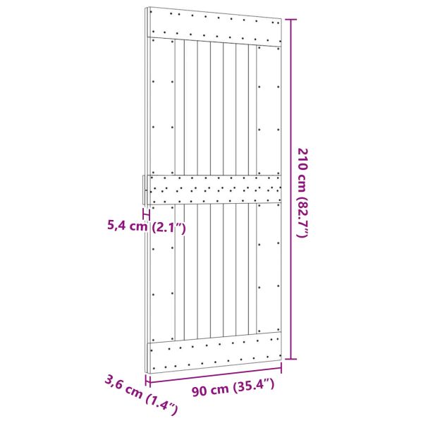 Врата NARVIK 90 x 210 cm Натурално