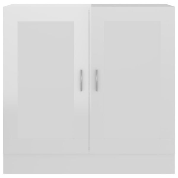 Библиотека, бял гланц, 82,5x30,5x80 см, ПДЧ