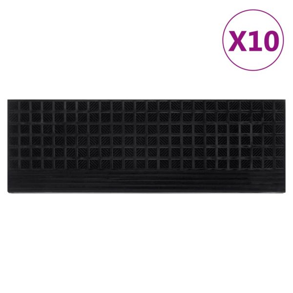 Постелки за стъпала 10 бр 25x75 см гума