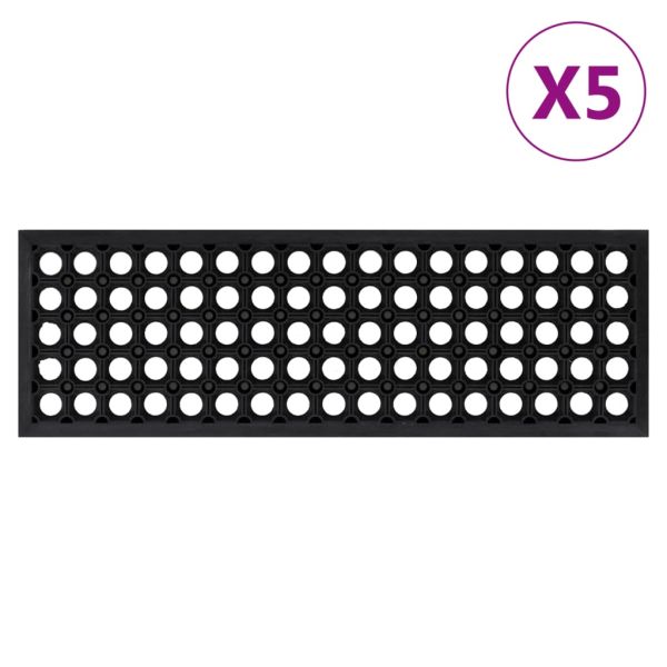 Постелки за стъпала 5 бр 25x75 см гума