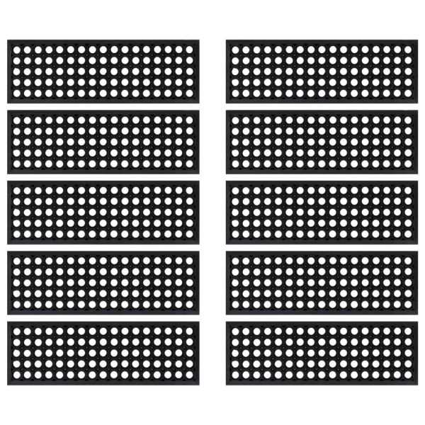 Постелки за стъпала 10 бр 25x75 см гума