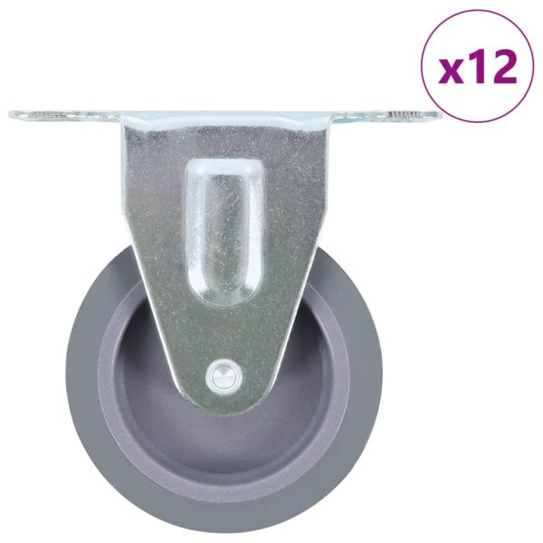 12 бр фиксирани колела, 75 мм