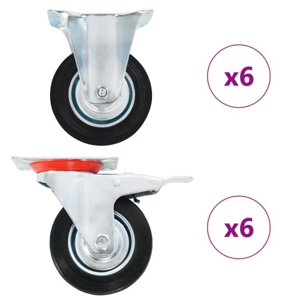 12 бр колела, 100 мм