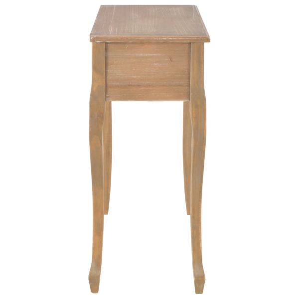 Конзолна тоалетна маса с 3 чекмеджета, кафява