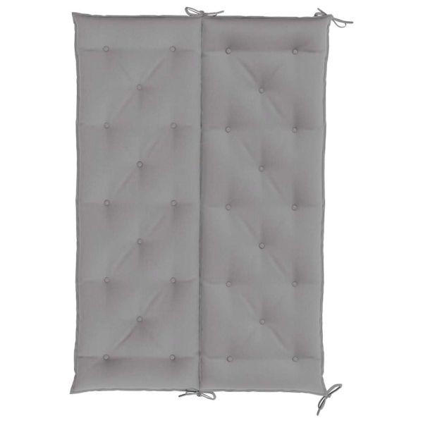 Възглавница за градинска пейка сива 150x(50+50)x7 см оксфорд