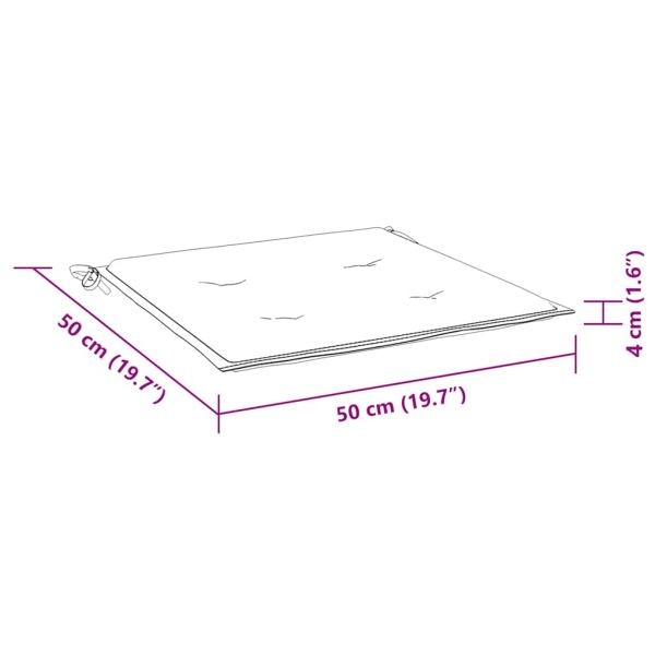 Възглавници за градински столове 4 бр тюркоаз 50x50x4 см плат