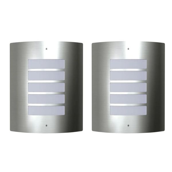Стенни лампи от неръждаема стомана 60W – 2 броя