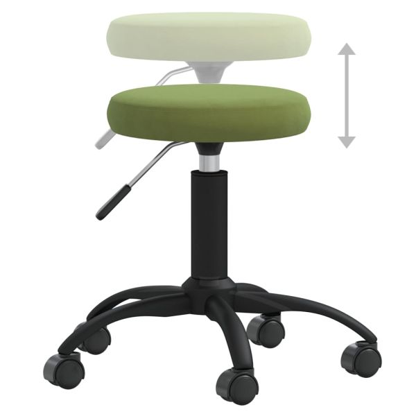 Офис въртящ се стол Светло зелено кадифе