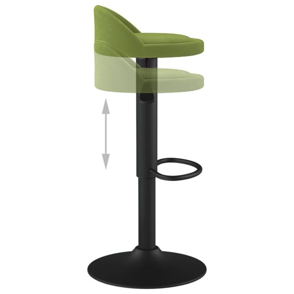 Бар табуретка, светлозелена, кадифе